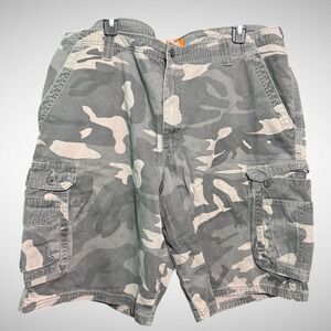Lee Camo Cargo Shorts Mens 42 Pre Owned Stained Green Camo